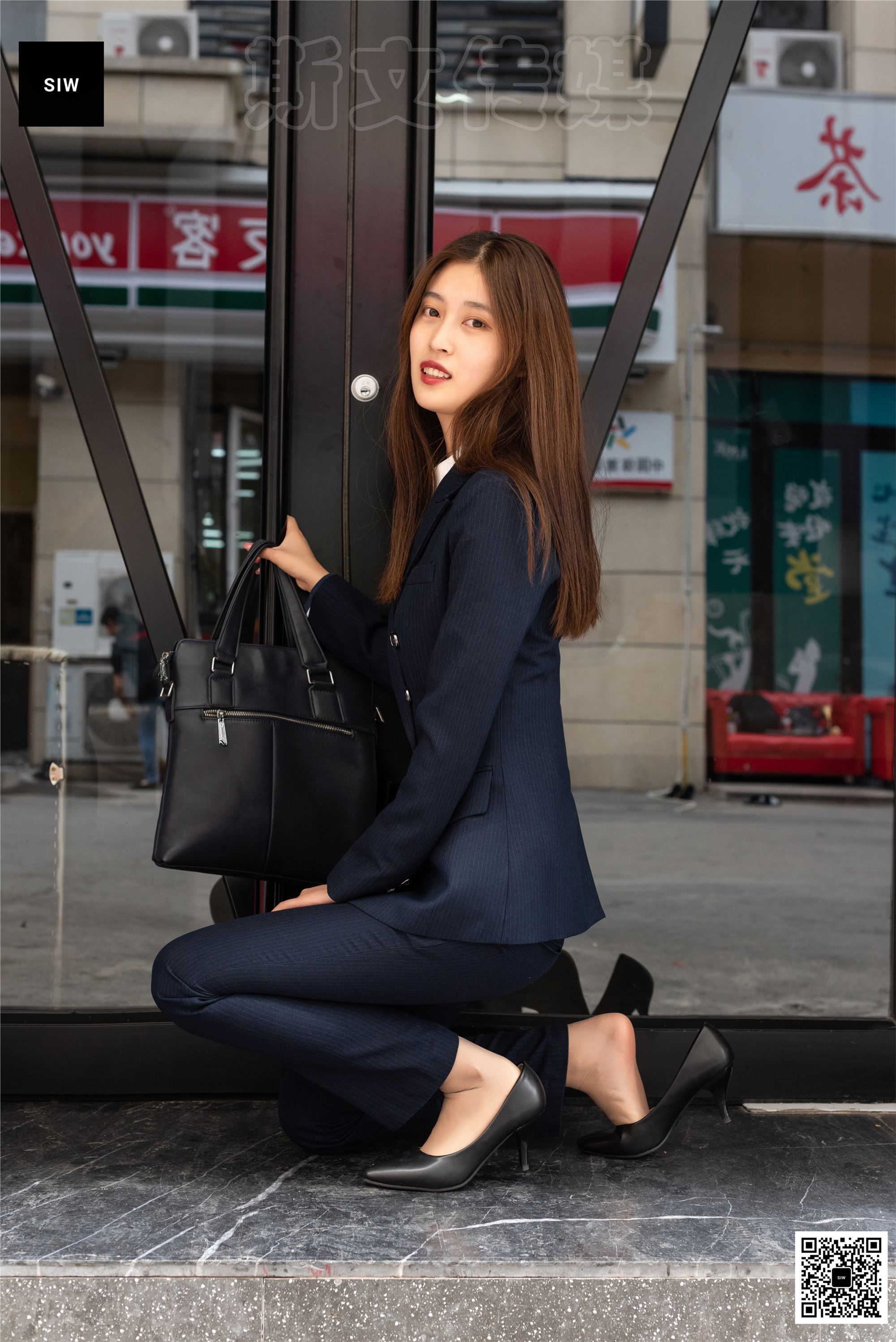 SIW斯文传媒 055 时尚气质OL职业双排扣西装制服 - 甄珍